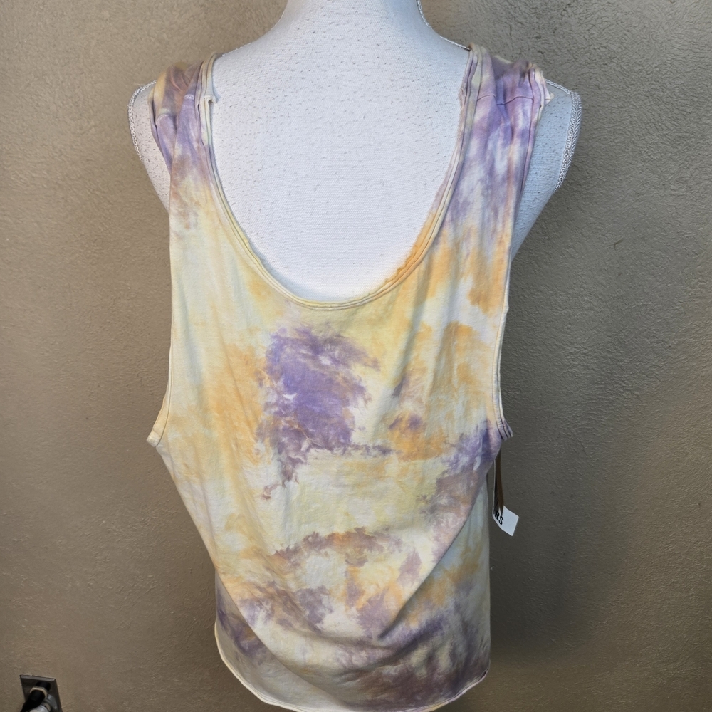 Urban Outfitters Yellow Purple Tie-Dye Tank Top Large NWT (6103)